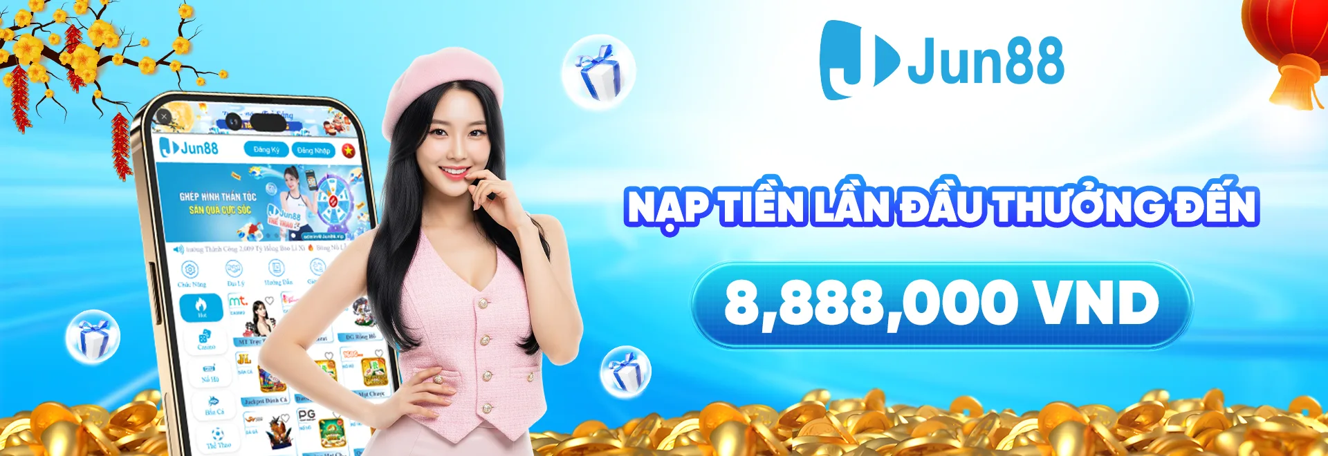 Jun88 giới thiệu slot, nổ hũ và thể thao